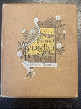 The Cotter's Saturday Night by Robert Burns — Decorative Brown Hardcover- 1872